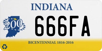 IN license plate 666FA