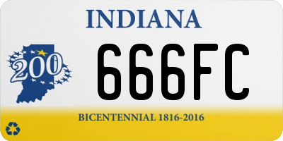 IN license plate 666FC