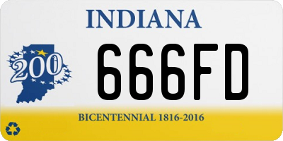 IN license plate 666FD