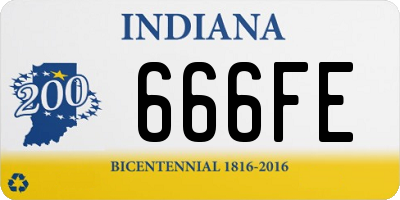IN license plate 666FE