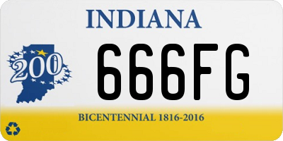 IN license plate 666FG