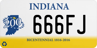 IN license plate 666FJ