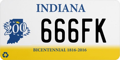 IN license plate 666FK