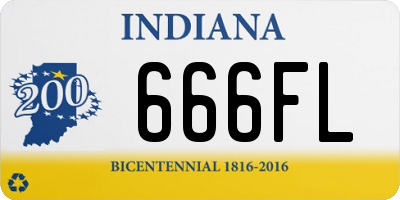 IN license plate 666FL