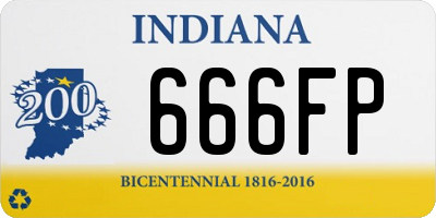 IN license plate 666FP