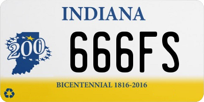 IN license plate 666FS