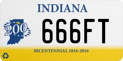 IN license plate 666FT