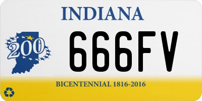IN license plate 666FV