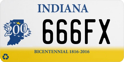 IN license plate 666FX