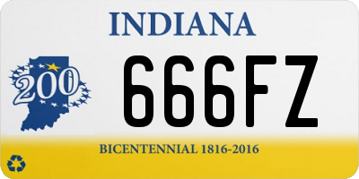 IN license plate 666FZ