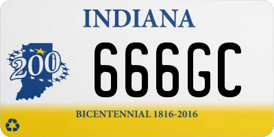 IN license plate 666GC