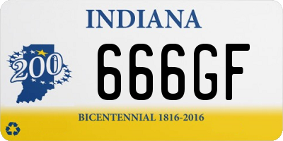 IN license plate 666GF