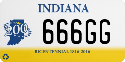 IN license plate 666GG