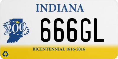 IN license plate 666GL