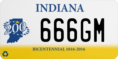 IN license plate 666GM