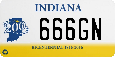 IN license plate 666GN