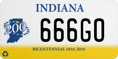IN license plate 666GO