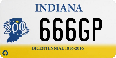 IN license plate 666GP