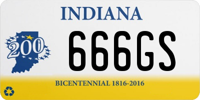 IN license plate 666GS