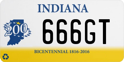 IN license plate 666GT