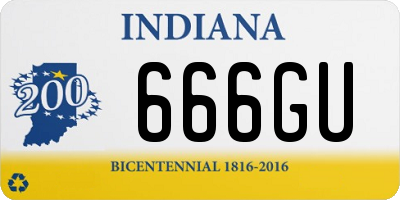 IN license plate 666GU