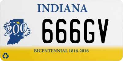 IN license plate 666GV