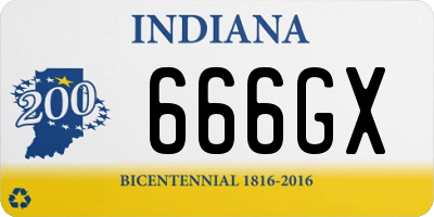 IN license plate 666GX
