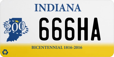IN license plate 666HA