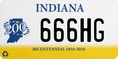 IN license plate 666HG