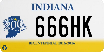 IN license plate 666HK