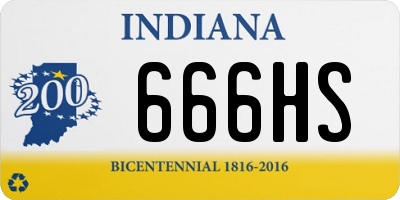 IN license plate 666HS