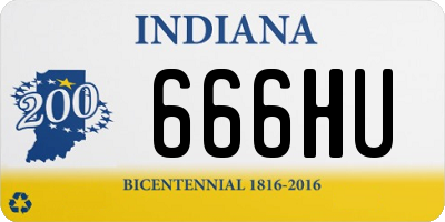 IN license plate 666HU