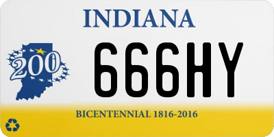 IN license plate 666HY
