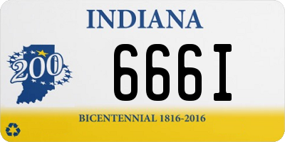 IN license plate 666I