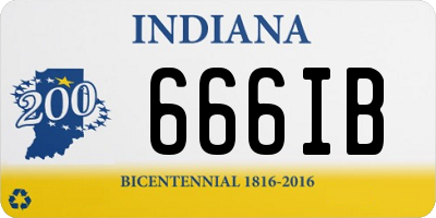 IN license plate 666IB
