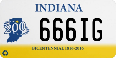 IN license plate 666IG