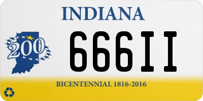 IN license plate 666II