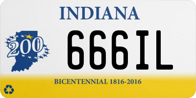 IN license plate 666IL