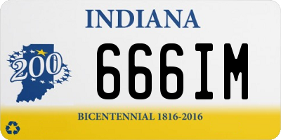 IN license plate 666IM