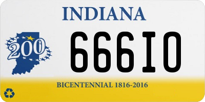 IN license plate 666IO