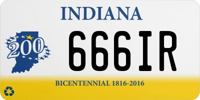 IN license plate 666IR
