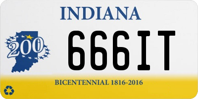 IN license plate 666IT