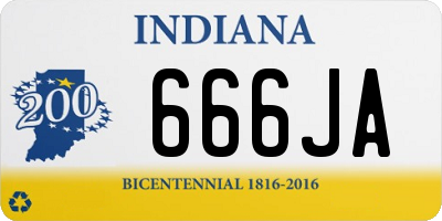 IN license plate 666JA