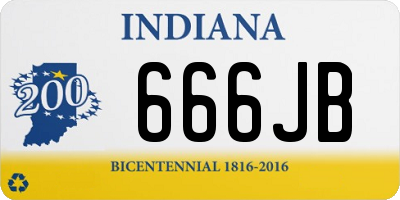 IN license plate 666JB