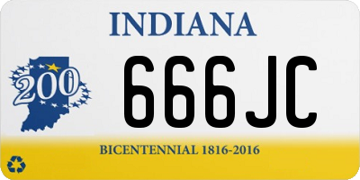 IN license plate 666JC