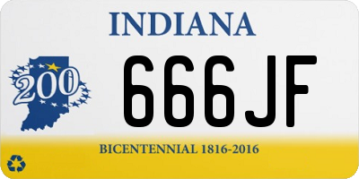 IN license plate 666JF