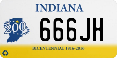 IN license plate 666JH