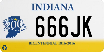 IN license plate 666JK