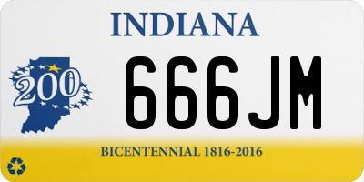 IN license plate 666JM