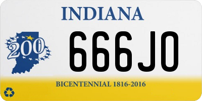 IN license plate 666JO